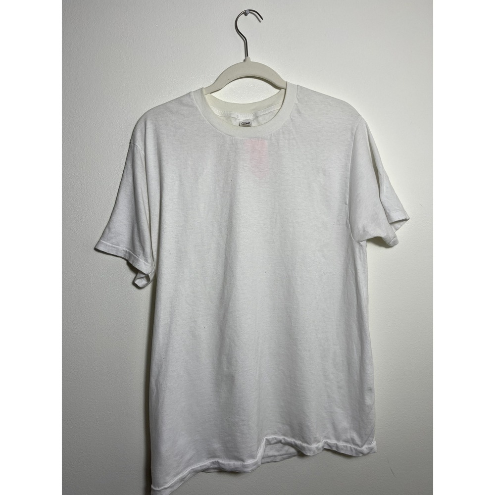 Jockey Mens Classic White Crewneck T-Shirt Short Sleeve Cotton Blend